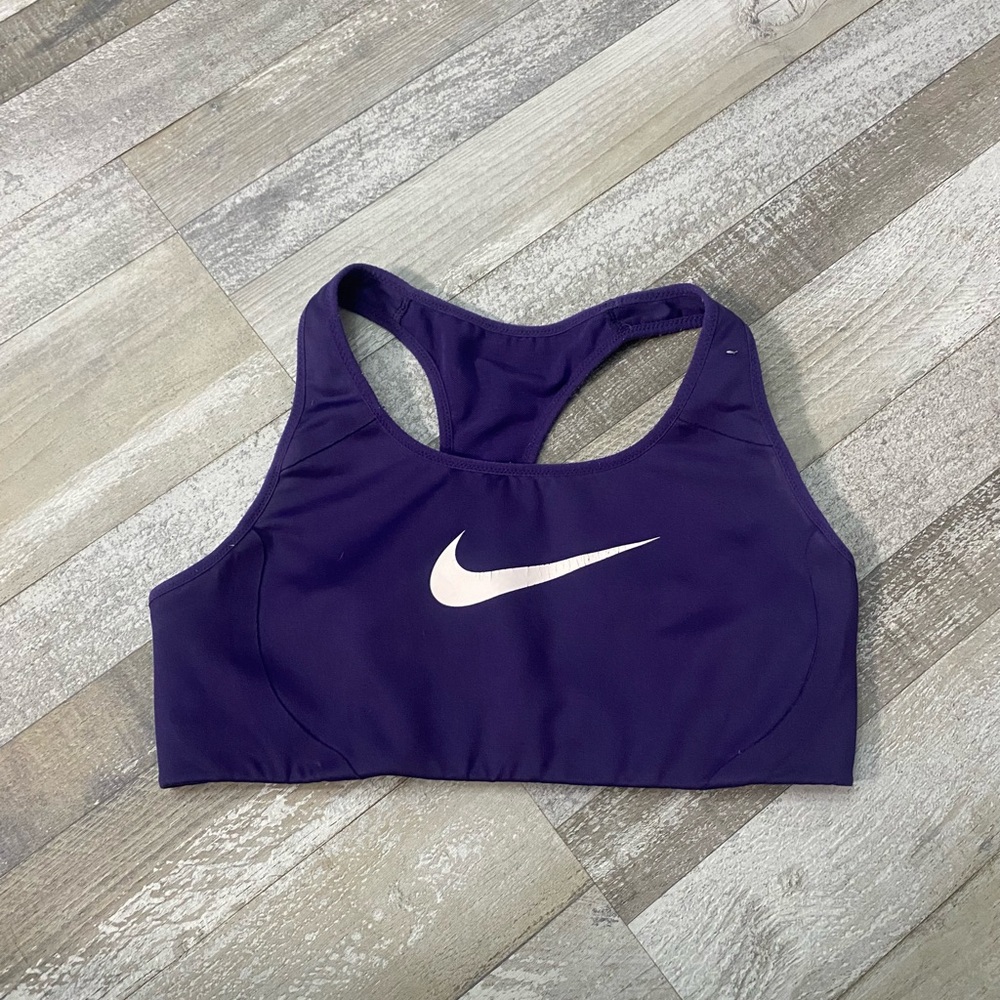 purple nike sports bra